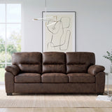 3 Seater Sofa With Padded Armrests And Triangular Leg