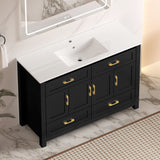Bathroom Vanity With Sink Combo, 4 Soft Close Doors And 4 Drawers