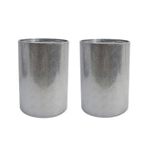 Modern Round Accent Table With Hammered Surface
