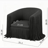 Isle - Swivel Chair With Fringe Accent