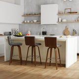 Roland - Upholstered Swivel Counter Height Stool