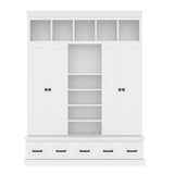 Hall Tree & Bench And 5 Storage Cubbies