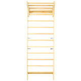 Swedish Ladder, Stall Bars Set For Physical Therapy & Gymnastics - Natural