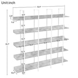 Vintage Industrial 5 Tier Open Bookcase