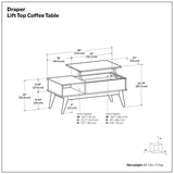 Draper - Lift Top Coffee Table - Teak