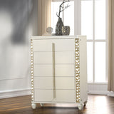 Cinderella - Chest With LED Accents And 5 Storage Drawers - Beige