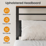 Platform Bed Frame With Charging Station & Headboard Storage