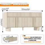 Sideboard Buffet Cabinet With 3 Drawers And 4 Doors For Dining Room