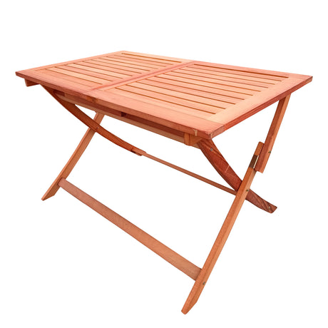 Foldable Patio Dining Set With 1 Dining Table, Indoor And Outdoor Use, Solid Wood - Teak