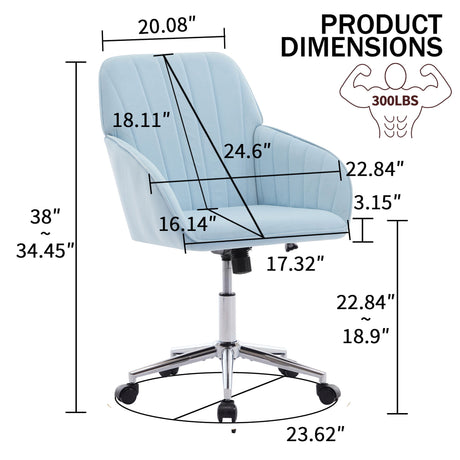 Adjustable Ergonomic Office Chair, Swivel Backrest Seat