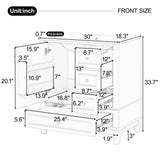 Freestanding Bathroom Vanity With Sink, Soft Close Door, 3 Drawers