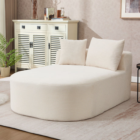 Oversized Chaise Lounge Sofa Bed With Deep Seat And Soft Pillows