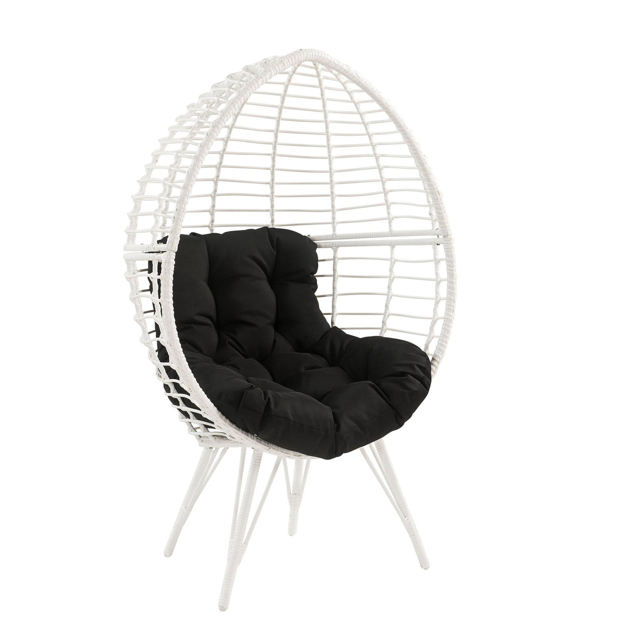 Galzed - Patio Lounge Chair - Black / White
