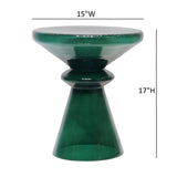 Aventura - Sculptural Blown Glass Accent Table - Green