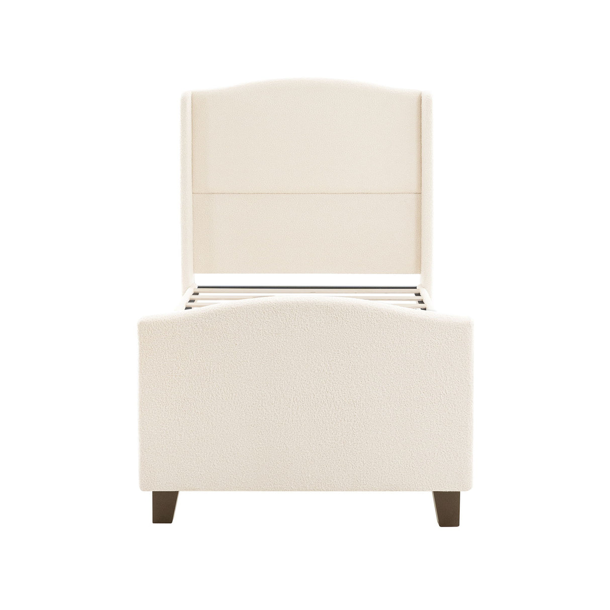 Platform Bed Frame With Tall Headboard And High Footboard