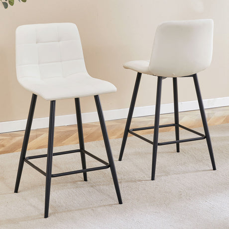 Bar Chair Set Comfortable With Metal Legs And Ergonomic Design