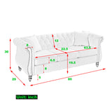 Chesterfield Sofa With Rolled Arms And Nailhead Trim