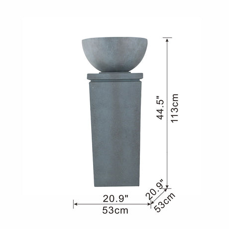 Zen Bowl Water Fountain, Outdoor Bird Feeder / Bath Fountains, Relaxing Water Feature For Garden