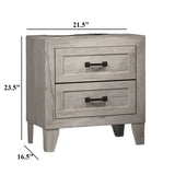 Nightstand, Bedside Table - White Washed