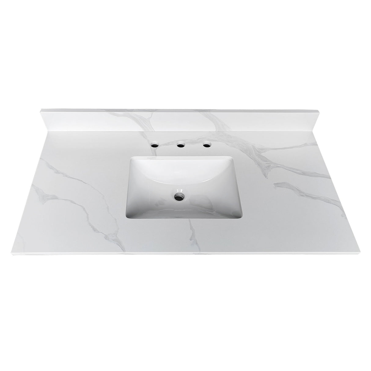 Bathroom Vanity Top With Undermount Sink, 3 Pre Drilled Holes