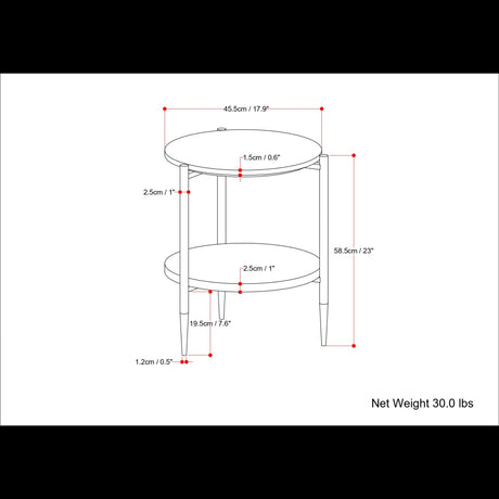 Wagner - Round Marble & Wood Table