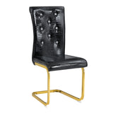 Elegant Design Alligator Skin Upholstered Dining Chairs