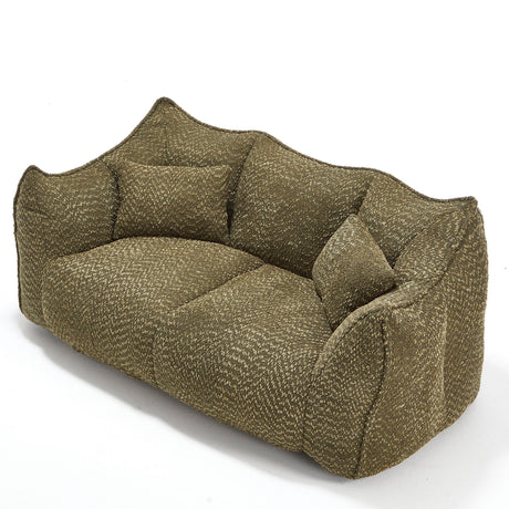 Comfortable Dual Beanbag Chair With High Resilience Foam Core For 2 People