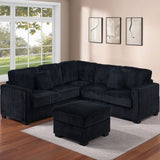Modern Sectional Set With Cocktail Ottoman