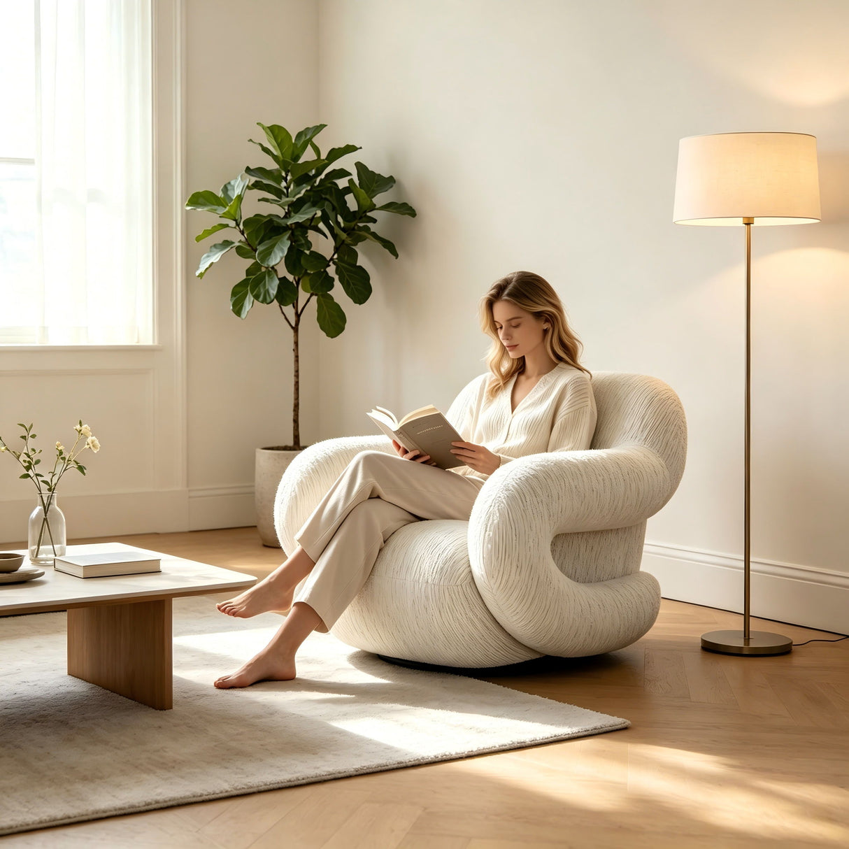 Swivel Chair - Light Gray