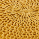 Bordeaux - Knitted Round Pouf, Versatile Ottoman And Floor Cushion
