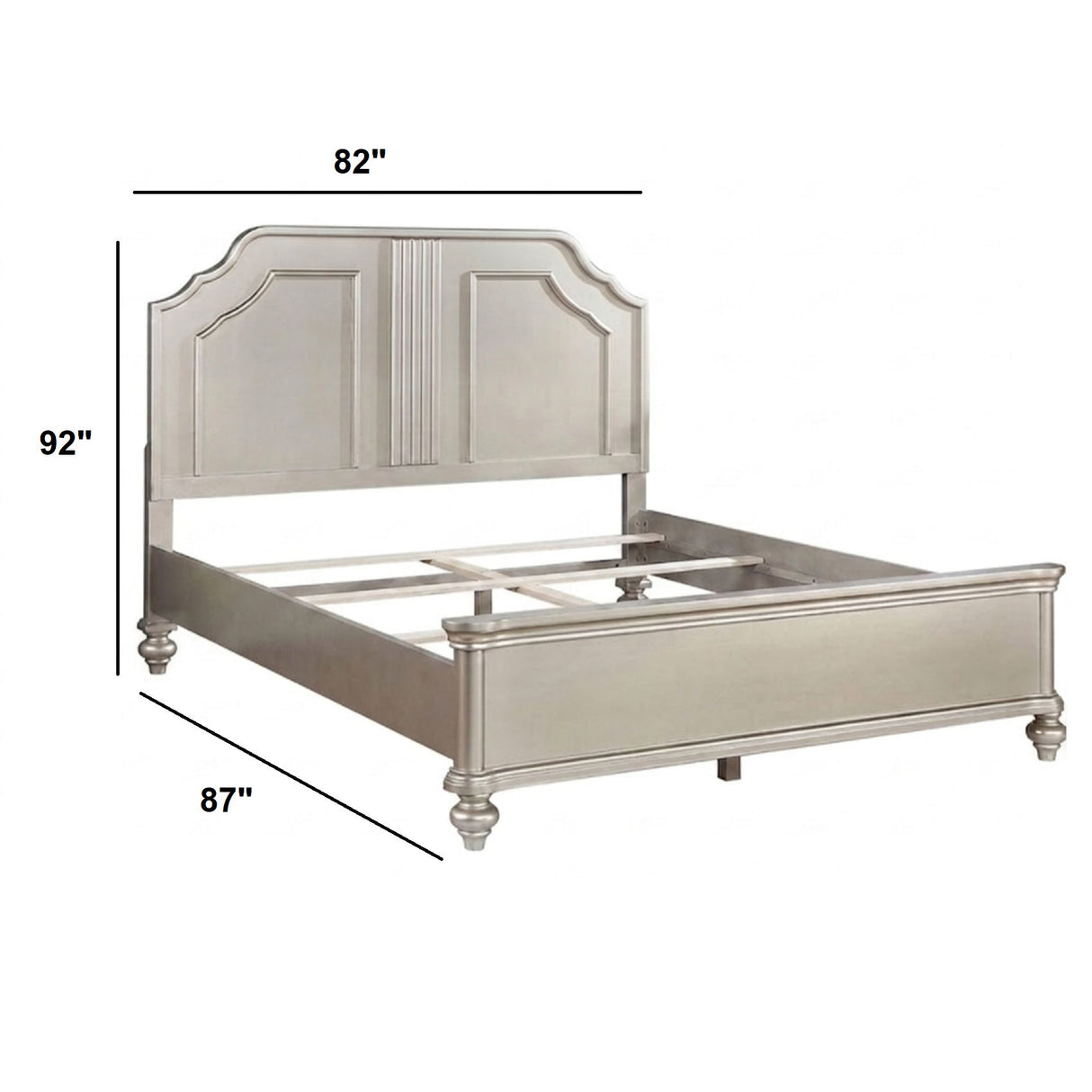 Traditional Design Panel Bed