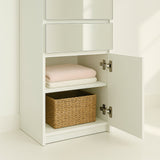 Elise - Modular Closet System With Mirror And Customizable Storage - White