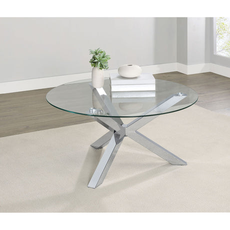 Round Top Coffee Table - Chrome