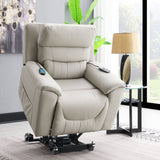 Marsha - Power Recliner With Lift & Massage - Light Gray