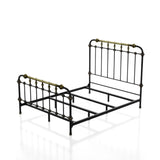 Transitional Style Bed With Accents