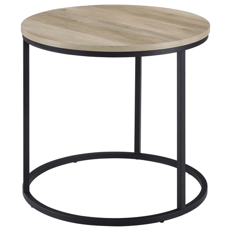 Arrize - Round Side End Table - Pine Wood