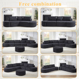 V - Shaped Modular Sofa Set With 3 Pillow
