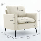 Nordic Retro Light Luxury Upholstered Sofa Chair