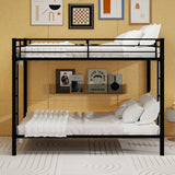 Bunk Bed For Kids, Convertible Frame With Ladders & Guardrail
