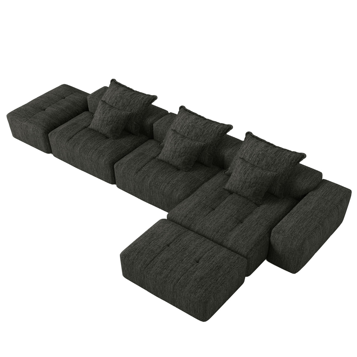 Modern Oversized Diy Combination, Modular Sectional Sofa With Pillows