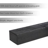 48'' Embossed Fireplace Mante, Wall Mounted Floating Shelf - Black