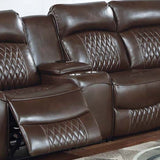 Power Motion Reclining Sectional Set With Console