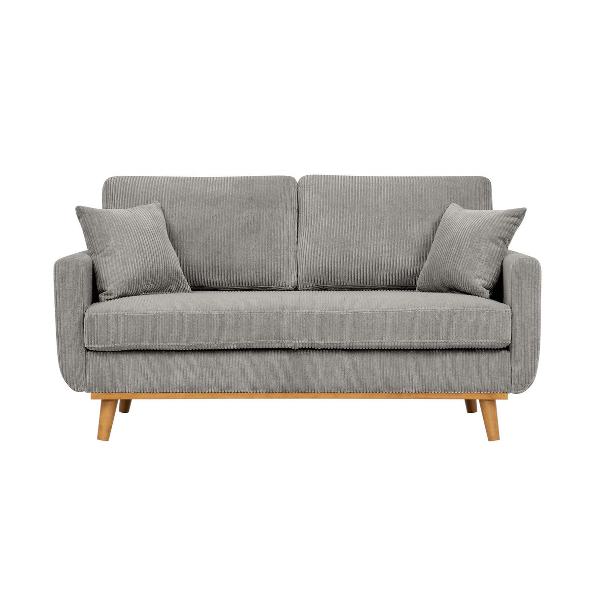 Upholstered Loveseat With Arms And Pillows