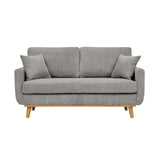 Upholstered Loveseat With Arms And Pillows