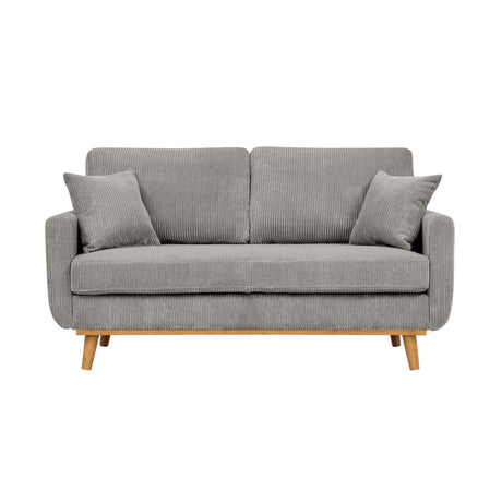 Upholstered Loveseat With Arms And Pillows