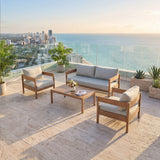 Outdoor Coffee Table - Beige Brown