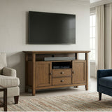 Redmond - Tall TV Media Stand - Rustic Natural Aged Brown