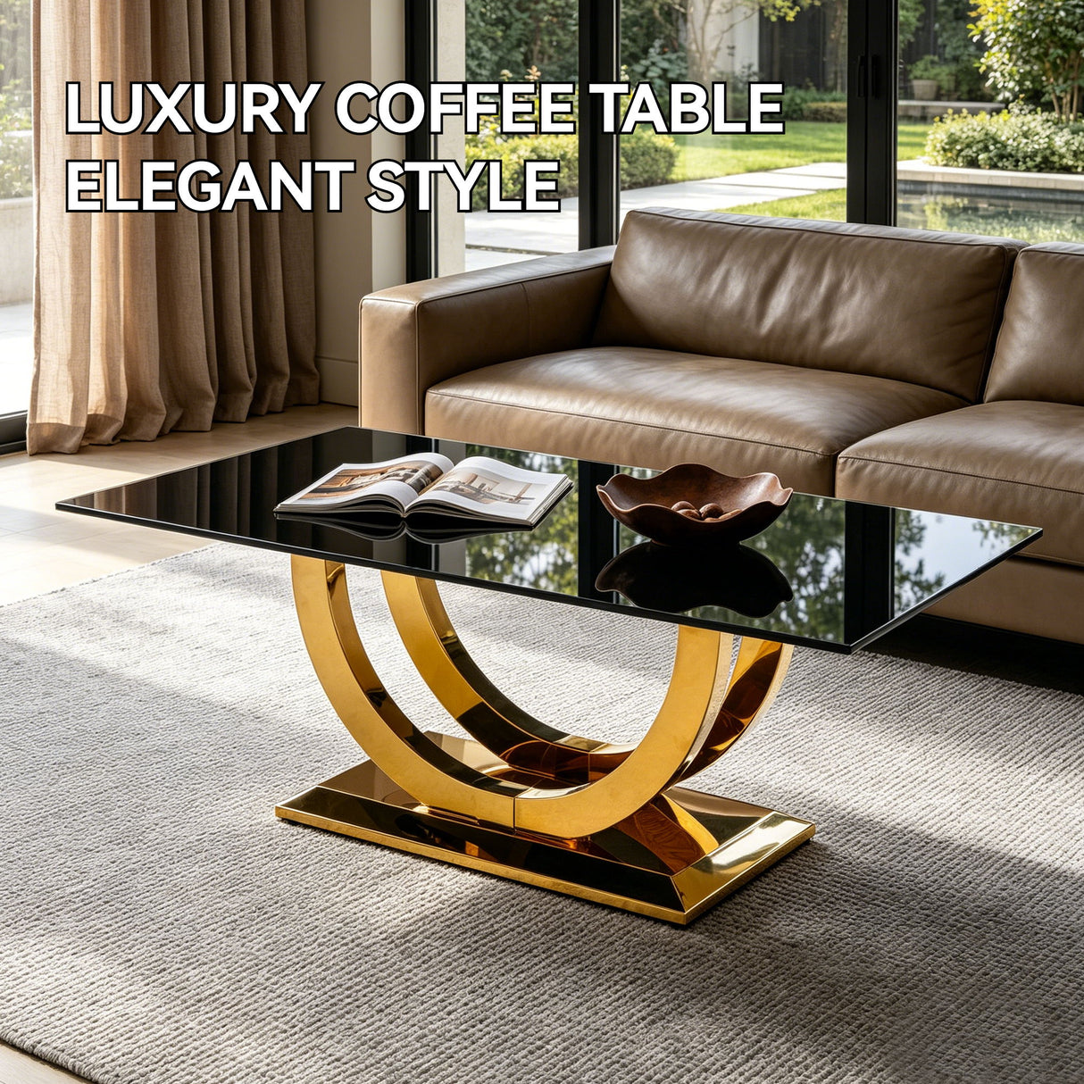 Rectangular Coffee Table With Base