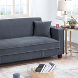 Modern Convertible Sofa With Hidden Storage USB Port, Cup Holder