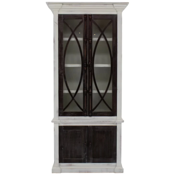 FISH VITRINE NERO WHITE WITH ASHE DOORS MIC-177-FVG NASH (NW ASHE DOORS) - Q44O2